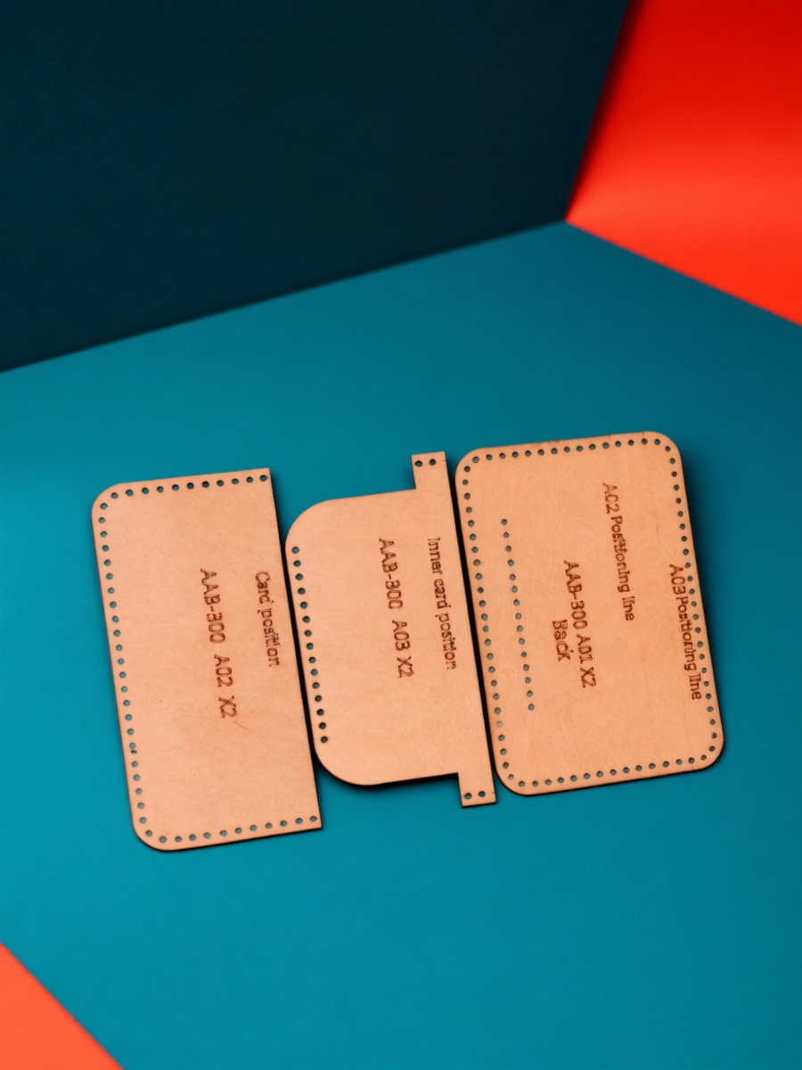 Leatherwork Patterns Free - 1Set Durable Kraft Paper Wallet Pattern