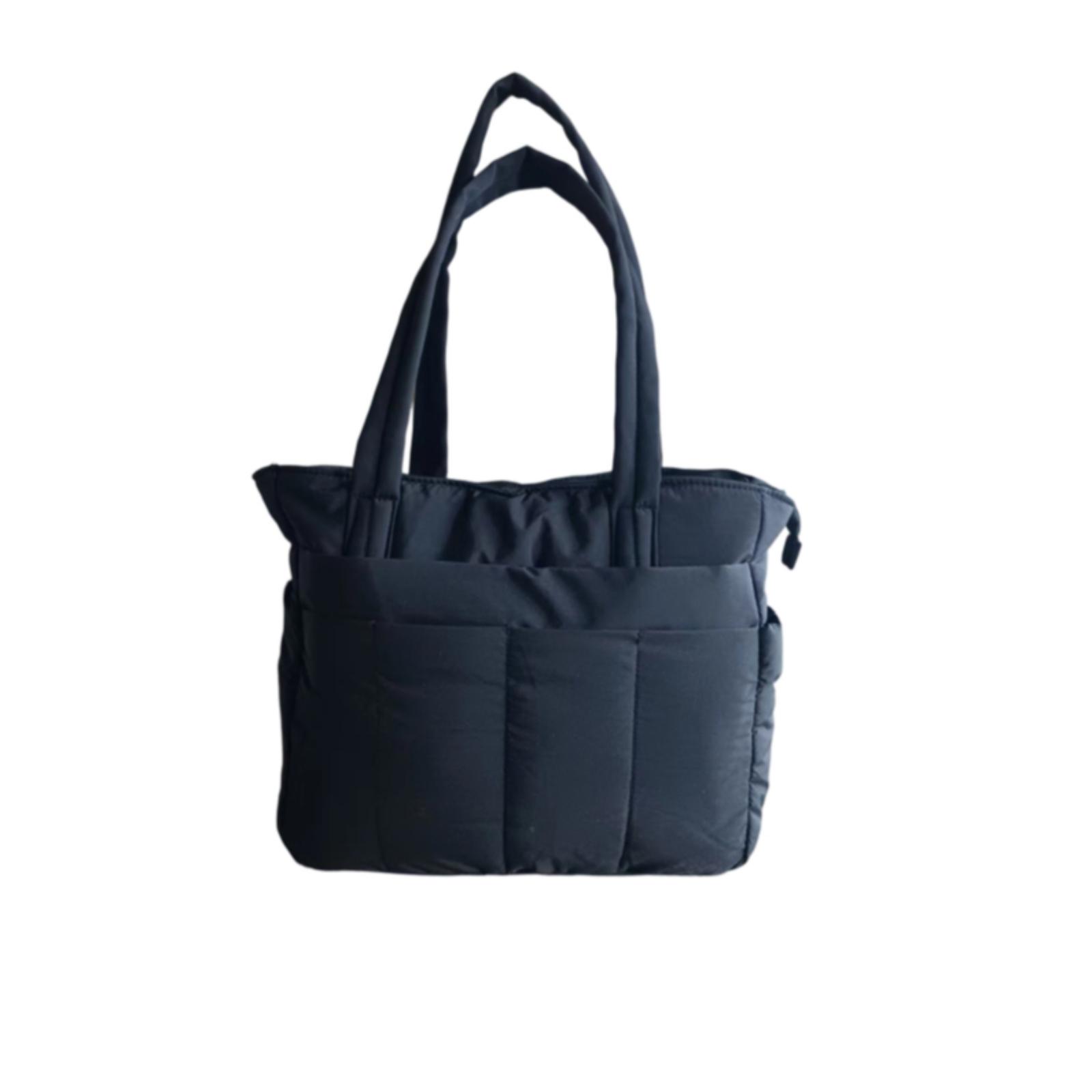 Leather Work Bag Laptop - Women Tote Handbag Quilted Polyester Carryall