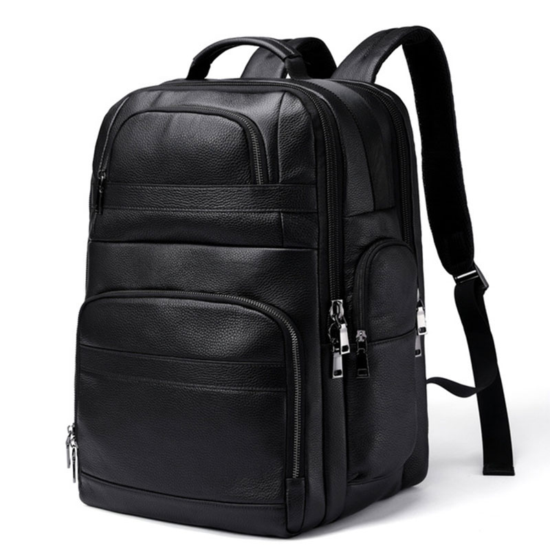 Leather Work Bag Laptop - Luufan Genuine Leather Backpack With USB