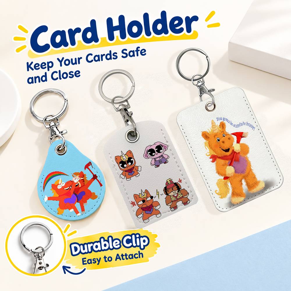 Leatherwork Keychain - FOR Buddy the Unicorn Keychain Card