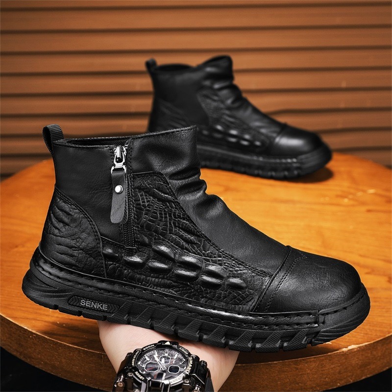 Leatherwork Patterns Free - Men's High Top Boots Fashion Crocodiles