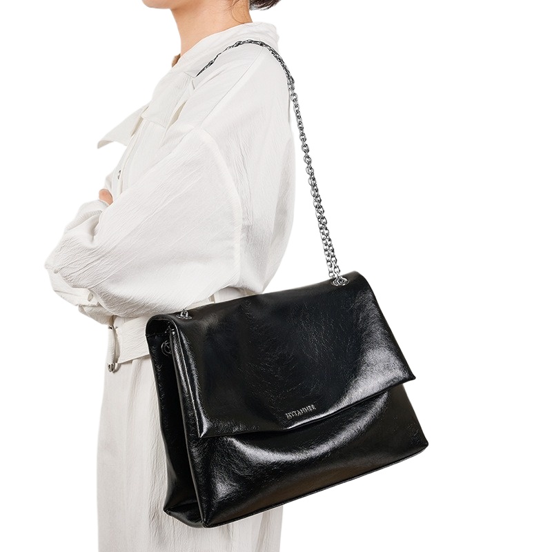 Women's  Chain Tote Bag Genuin - Leather Work Bag Laptop recension och pris