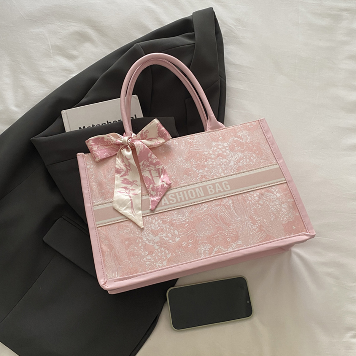 Luxury Elegant Women Tote Bag  - Leatherwork Letters recension och pris