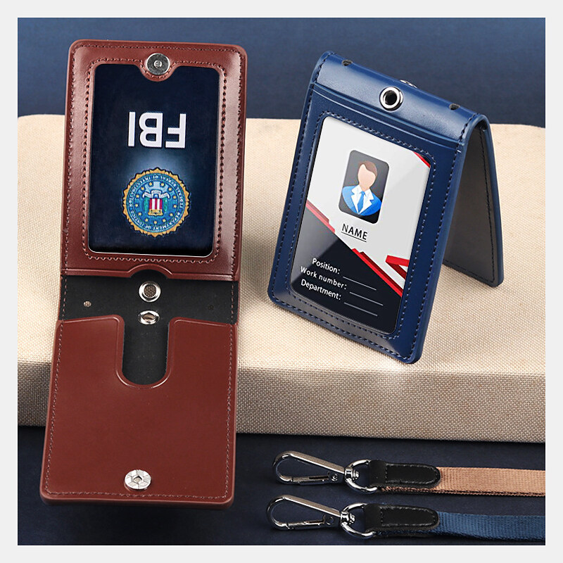 Genuine Leather ID Badge Holde - Leatherworker Name recension och pris
