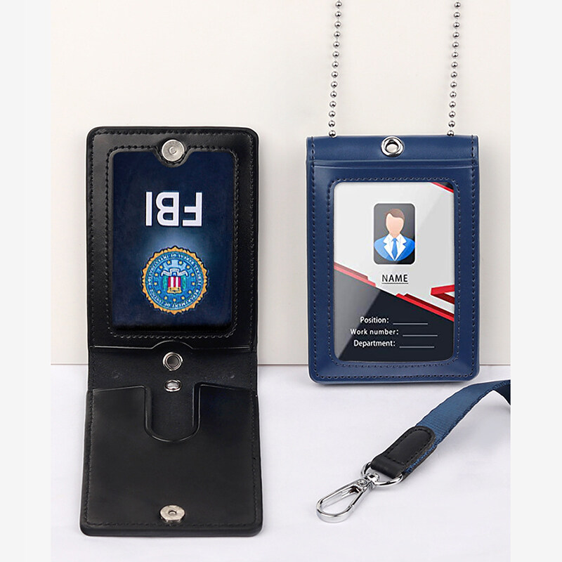 Genuine Leather ID Badge Holde - Leatherworker Name recension och pris