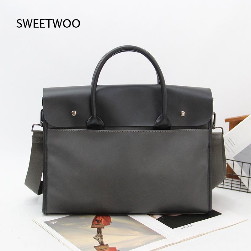 Men Vintage Business Briefcase - Leather Work Bag Laptop recension och pris