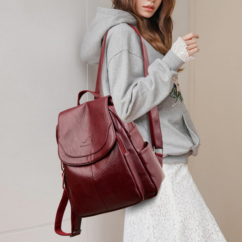 Vintage Soft Leather Backpack  - Leatherwork Letters recension och pris