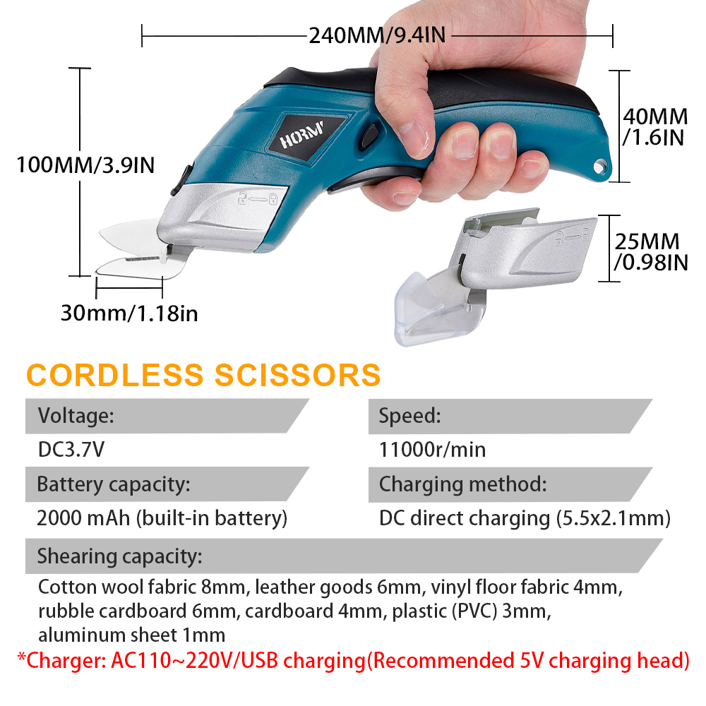 Hormy 3.6V Charging Small Scis - Leatherwork Tools recension och pris