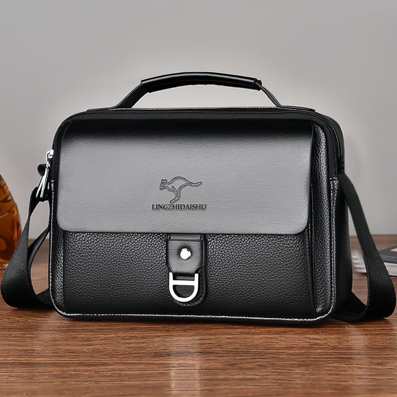 Durable Wear-resistant Two-ton - Leather Work Bag Laptop recension och pris