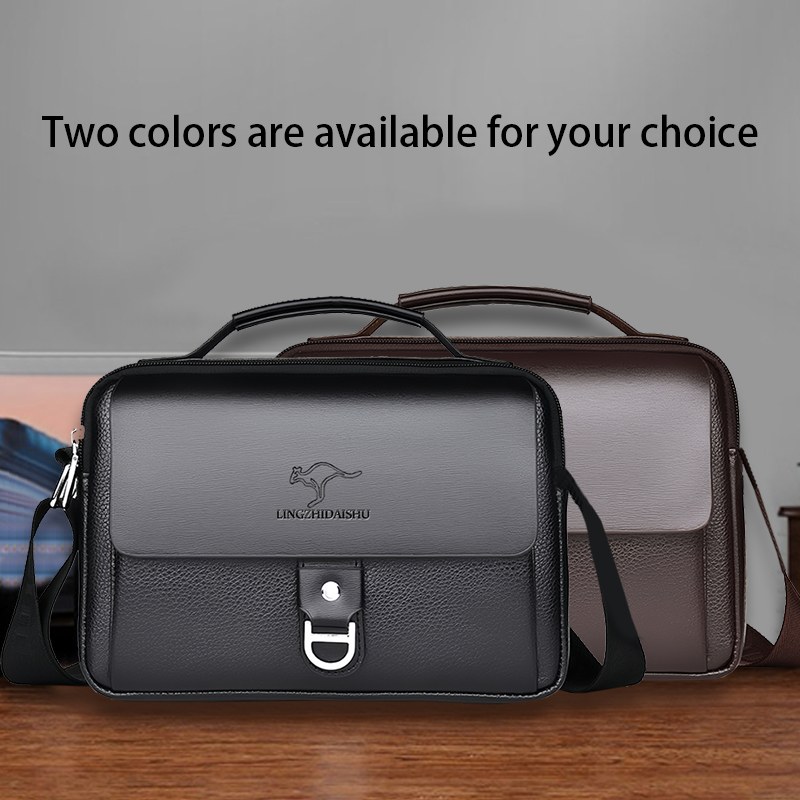 Durable Wear-resistant Two-ton - Leather Work Bag Laptop recension och pris