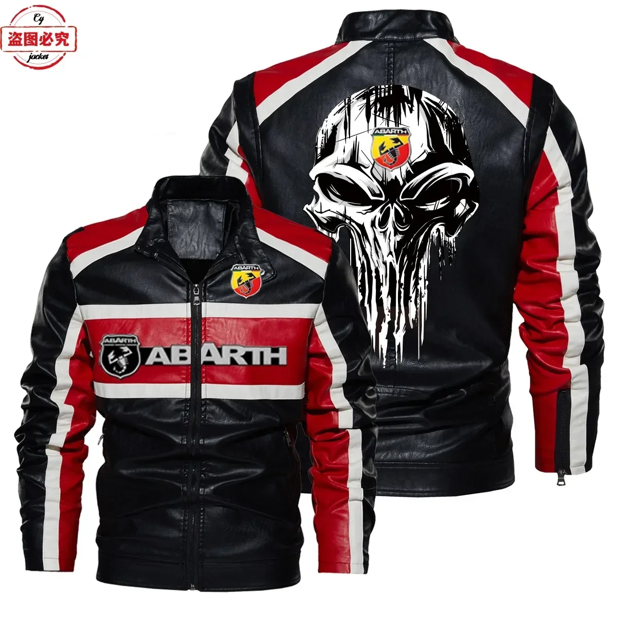 ABARTH car logo leather jacket - Leather Work For Car recension och pris