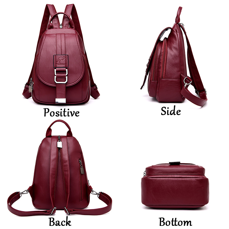 HOT 6 Color Women Backpacks Wo - Leatherwork Letters recension och pris
