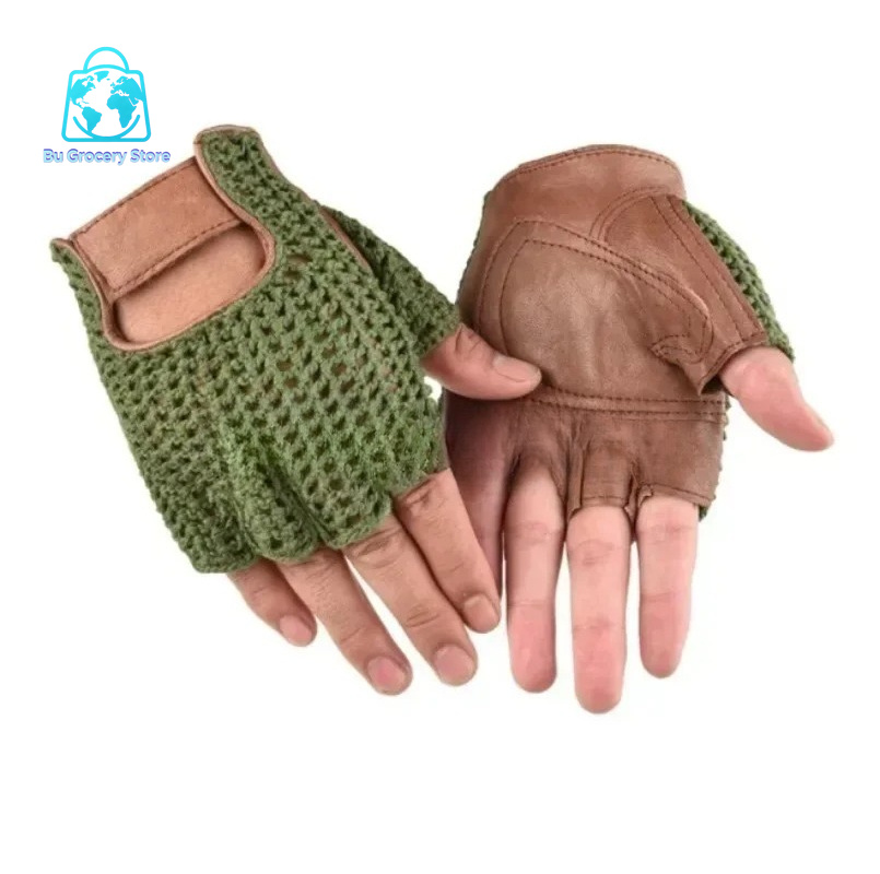 Leather Mesh Fingerless Gloves - Leather Work For Car recension och pris