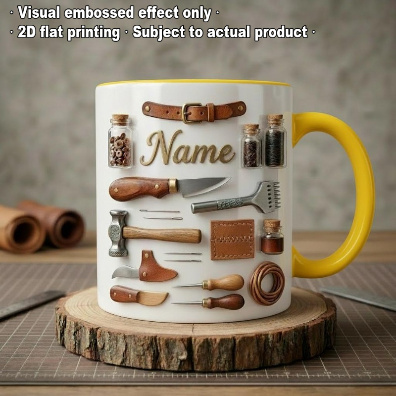 Custom Engraved Name Text Patt - Leatherworker Name recension och pris