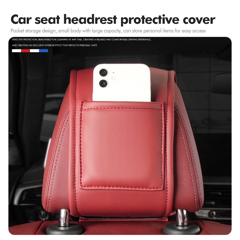 Leather Car Seat Headrest Prot - Leather Work For Car recension och pris