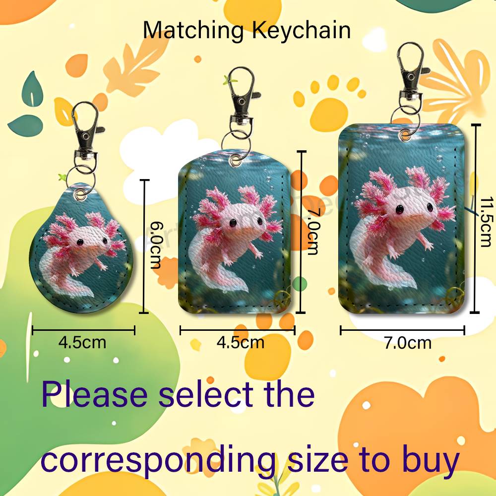 Cute pink A-Axolotl Cartoon Ho - Leatherwork Keychain recension och pris