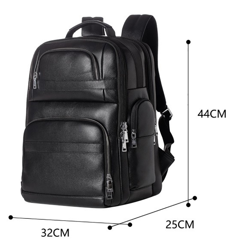 Luufan Genuine Leather Backpac - Leather Work Bag Laptop recension och pris