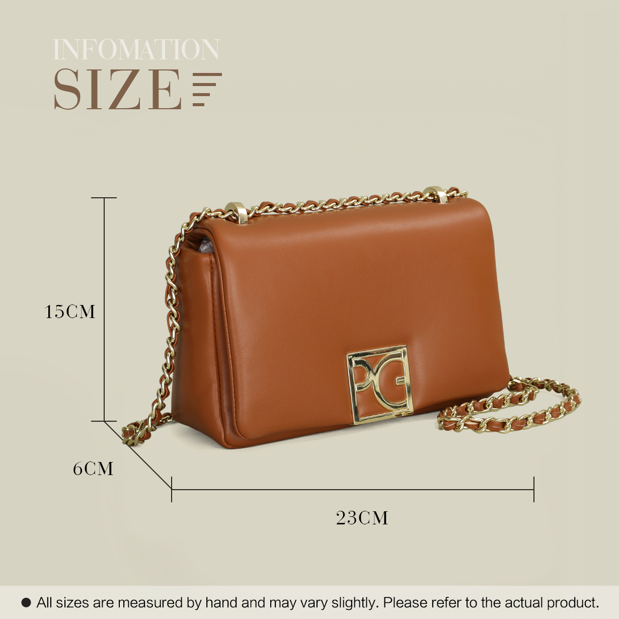 PG Women's Bag Luxury Casual B - Leatherwork Letters recension och pris