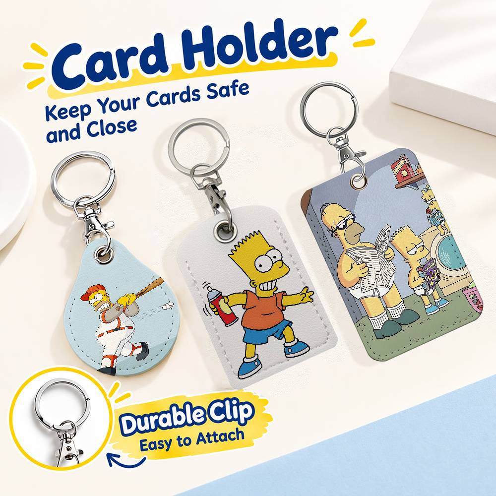 FOR The Simpsons Keychain Card - Leatherwork Keychain recension och pris