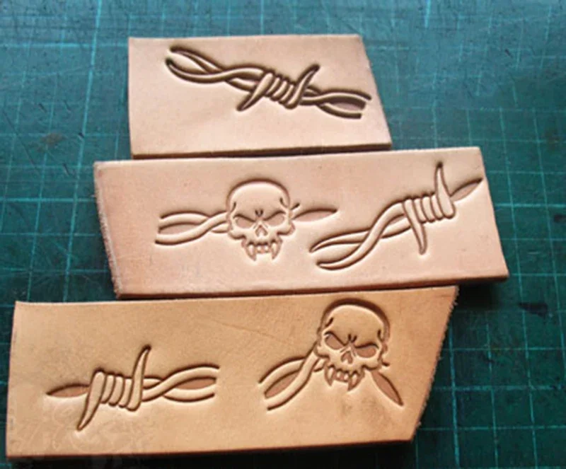5pcs Thorns and skull pattern  - Unique Leather Work recension och pris