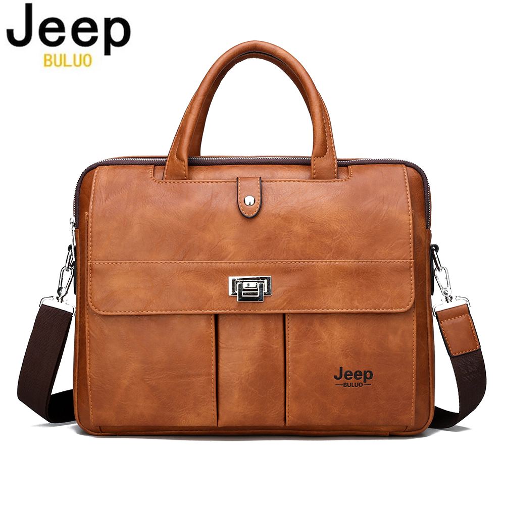 Jeep Buluo Men's Leather Brief - Leatherwork Letters recension och pris
