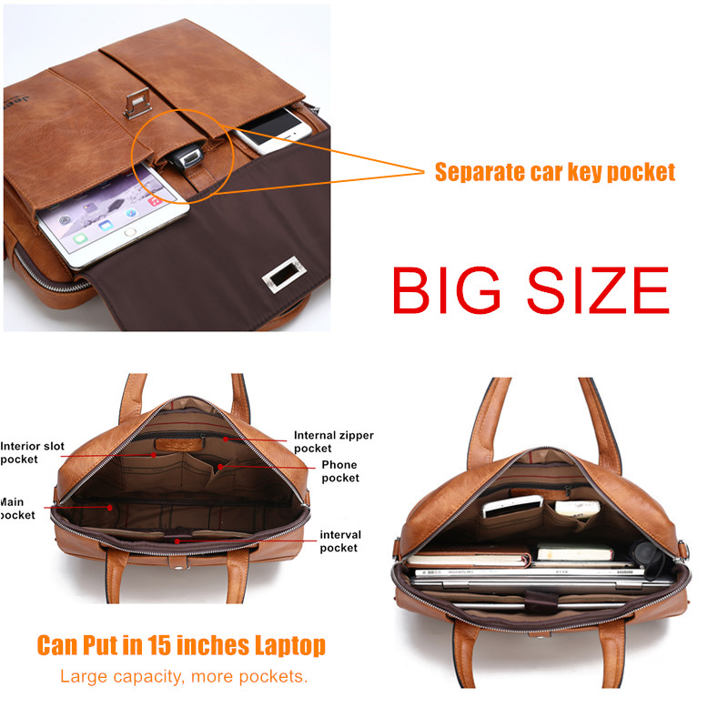 Jeep Buluo Men's Leather Brief - Leatherwork Letters recension och pris