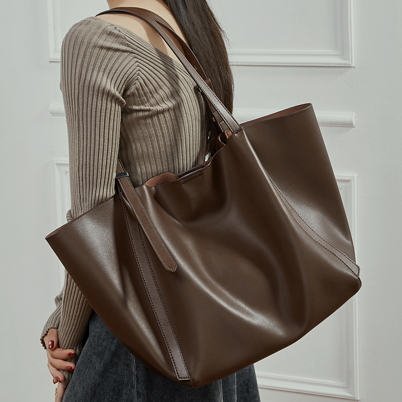 HIFASHION Large Genuine Leathe - Leather Work Bag Laptop recension och pris