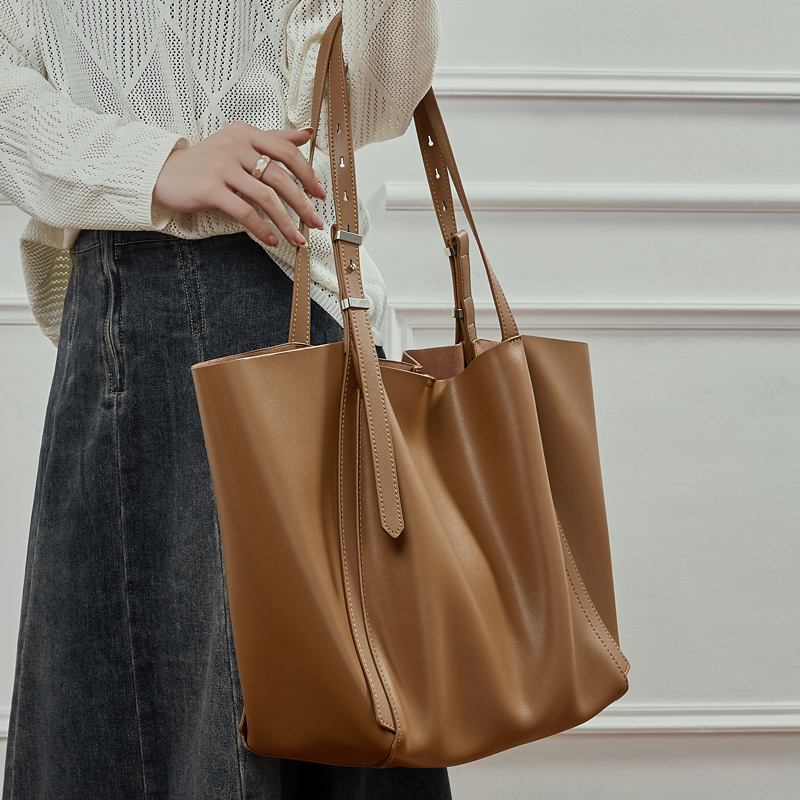 HIFASHION Large Genuine Leathe - Leather Work Bag Laptop recension och pris