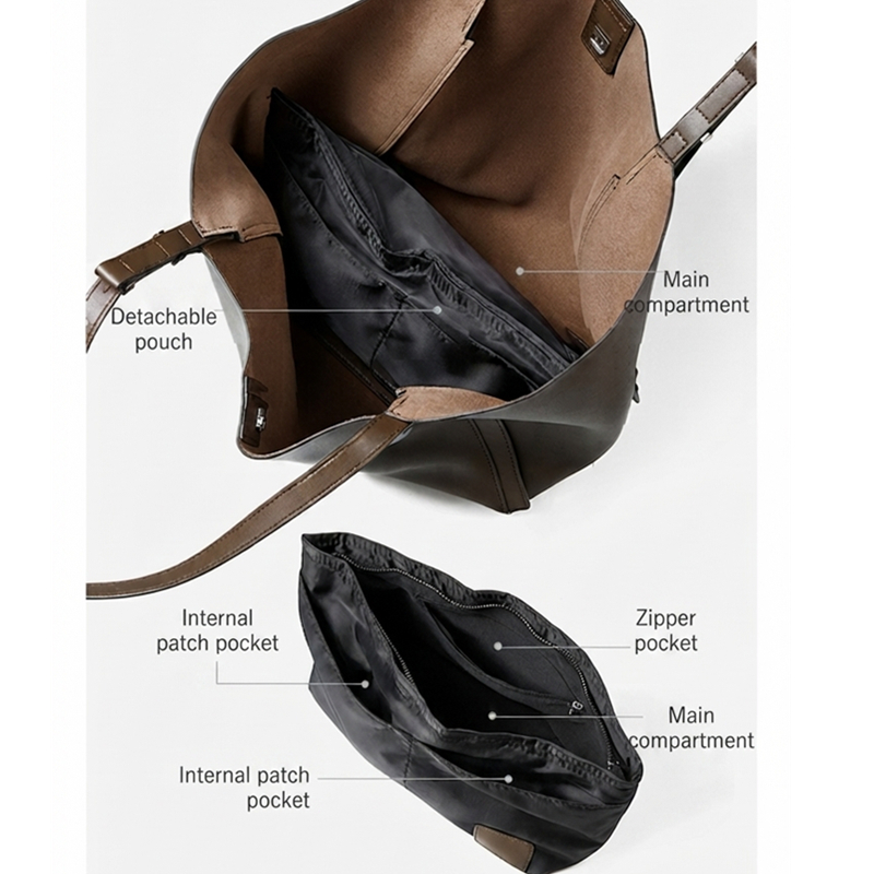 HIFASHION Large Genuine Leathe - Leather Work Bag Laptop recension och pris